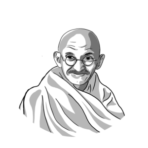 Mahatma Gandhi Illustration by Diana Aguilar